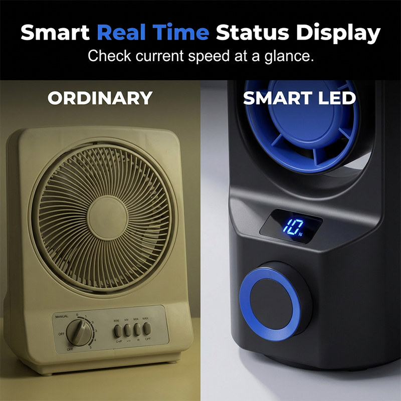 🌬️Dual-Head Desktop Tower Fan 100-Speed Stepless - Powerful Airflow for Home & Office❄️