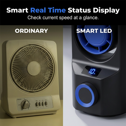 🌬️Dual-Head Desktop Tower Fan 100-Speed Stepless - Powerful Airflow for Home & Office❄️