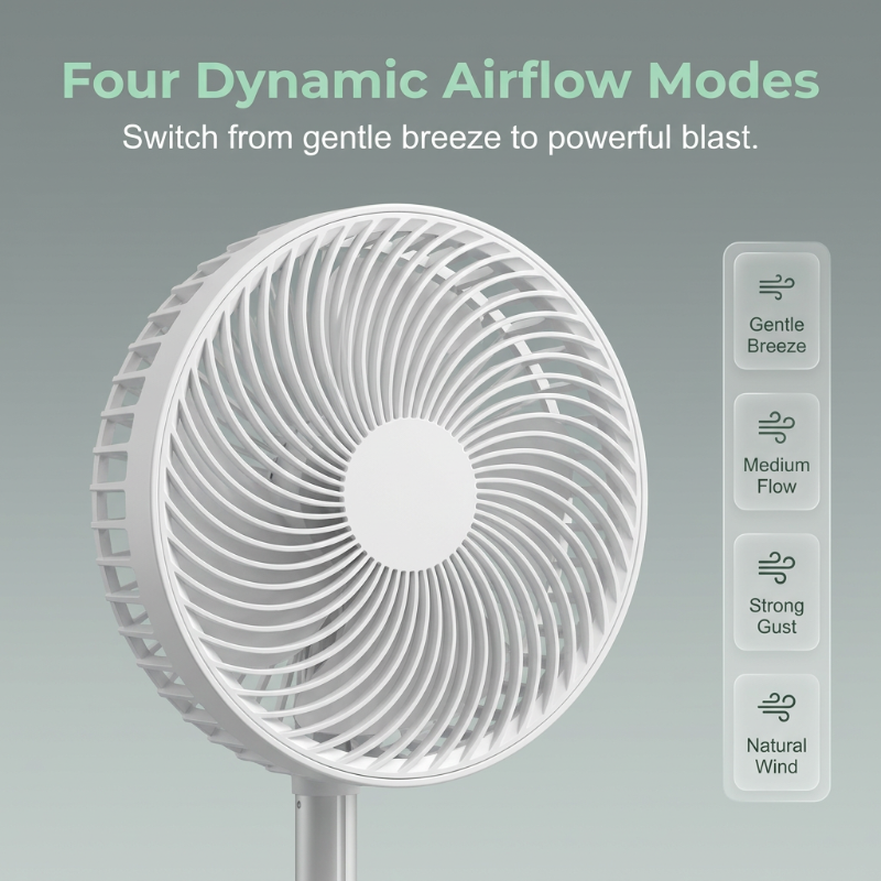 🌬️❄️Portable Multifunctional Telescopic Floor Fan - Stay Cool Anywhere✨