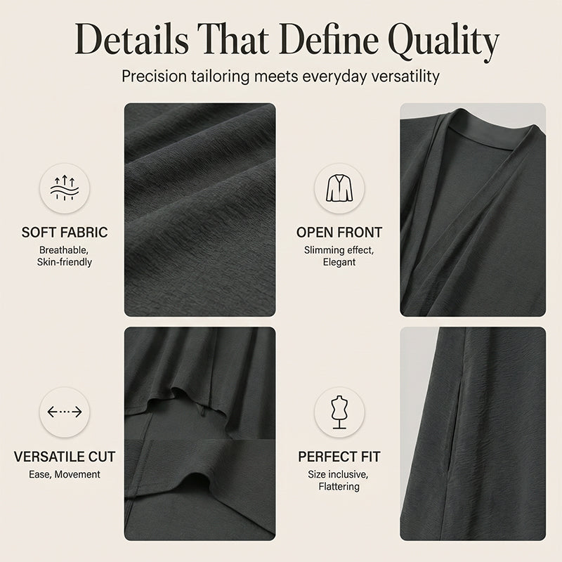 👗✨Women's Casual Sleeveless Draped Cardigan– Chic Summer Cover Up 🔥