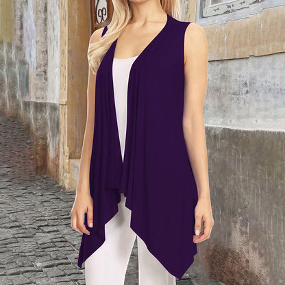👗✨Women's Casual Sleeveless Draped Cardigan– Chic Summer Cover Up 🔥