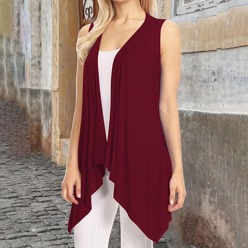 👗✨Women's Casual Sleeveless Draped Cardigan– Chic Summer Cover Up 🔥