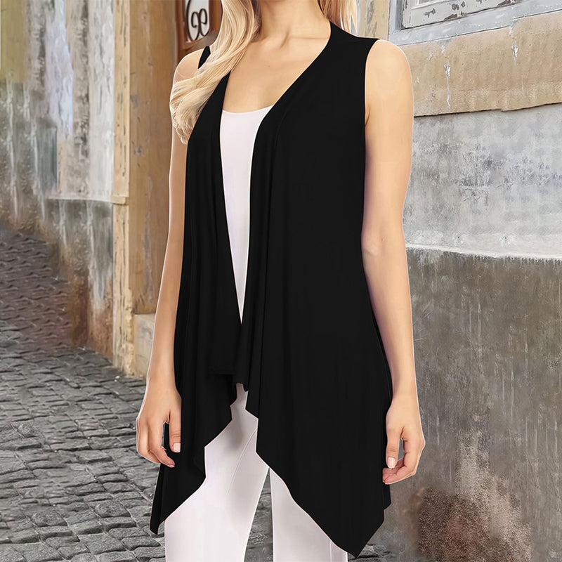 👗✨Women's Casual Sleeveless Draped Cardigan– Chic Summer Cover Up 🔥