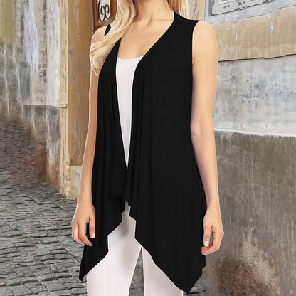 👗✨Women's Casual Sleeveless Draped Cardigan– Chic Summer Cover Up 🔥