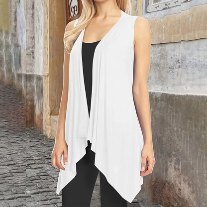 👗✨Women's Casual Sleeveless Draped Cardigan– Chic Summer Cover Up 🔥