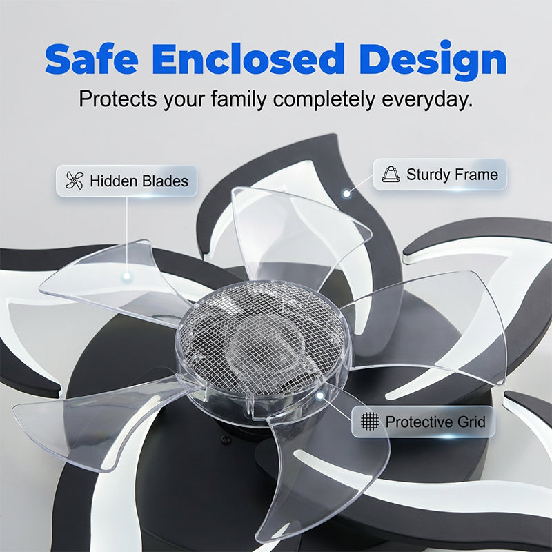 🌬️✨Modern Flower-Shaped Ceiling Fan with Light – Quiet & Remote Controlled 🔥💡