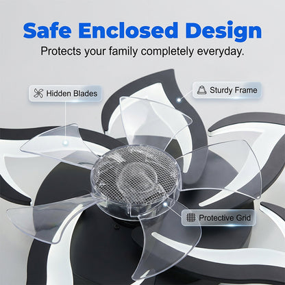 🌬️✨Modern Flower-Shaped Ceiling Fan with Light – Quiet & Remote Controlled 🔥💡