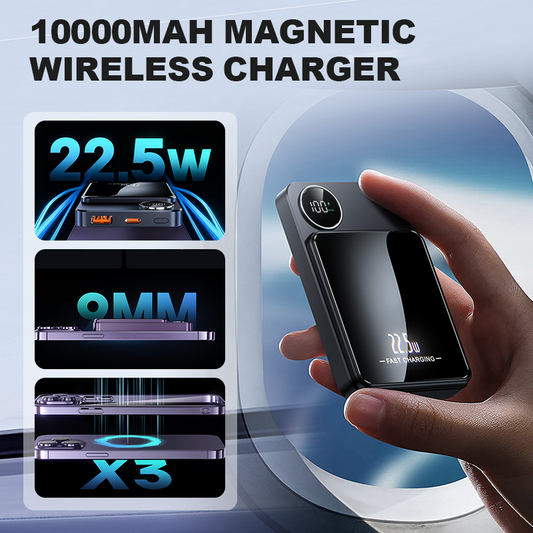 ⚡📱22.5W Power Bank – Magnetic, Slim, Charges 3 Devices At Once– Power Up Anywhere, Anytime✨