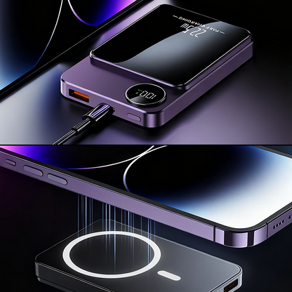 ⚡📱22.5W Power Bank – Magnetic, Slim, Charges 3 Devices At Once– Power Up Anywhere, Anytime✨