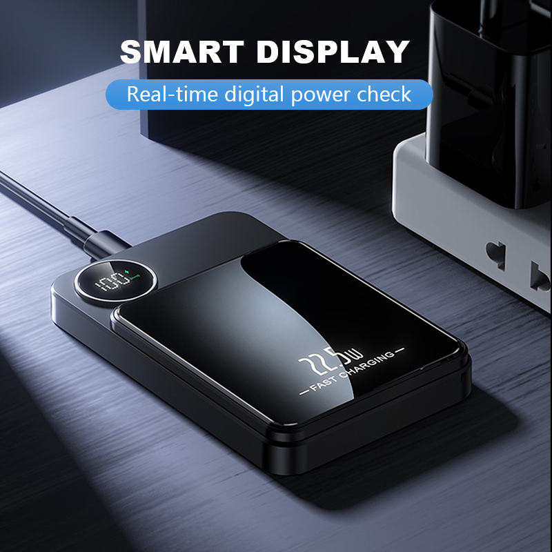 ⚡📱22.5W Power Bank – Magnetic, Slim, Charges 3 Devices At Once– Power Up Anywhere, Anytime✨