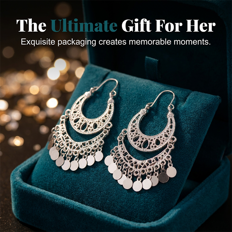 💎Elegant Vintage U-Shaped Dangle Earrings – Lightweight Elegant Statement Jewellery ✨