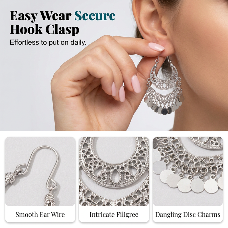 💎Elegant Vintage U-Shaped Dangle Earrings – Lightweight Elegant Statement Jewellery ✨