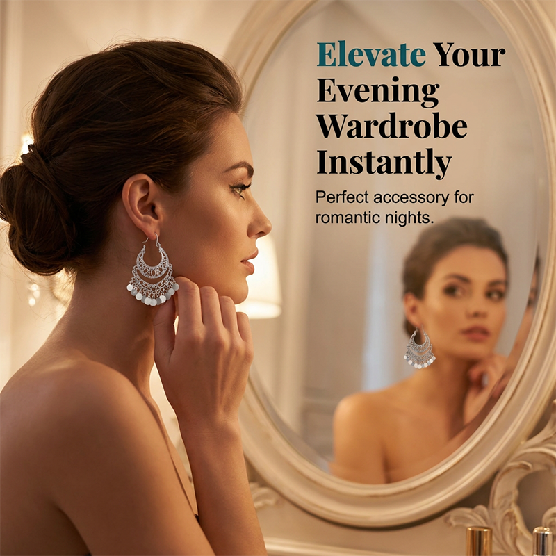 💎Elegant Vintage U-Shaped Dangle Earrings – Lightweight Elegant Statement Jewellery ✨