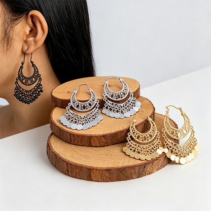 💎Elegant Vintage U-Shaped Dangle Earrings – Lightweight Elegant Statement Jewellery ✨