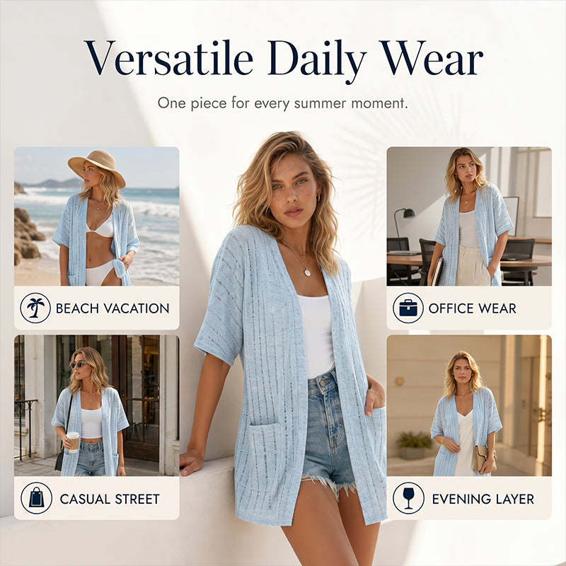 👗Leichter Damen-Cardigan für den Sommer – Unkompliziert. Einfach mühelose Eleganz☀️