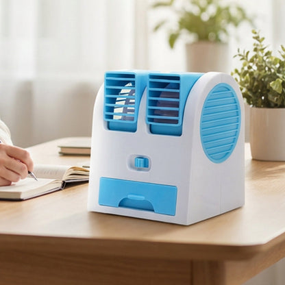 🌬️Portable Dual-Outlet Fan with Ice Drawer– Ultra Quiet Cooling 🔥🌬️