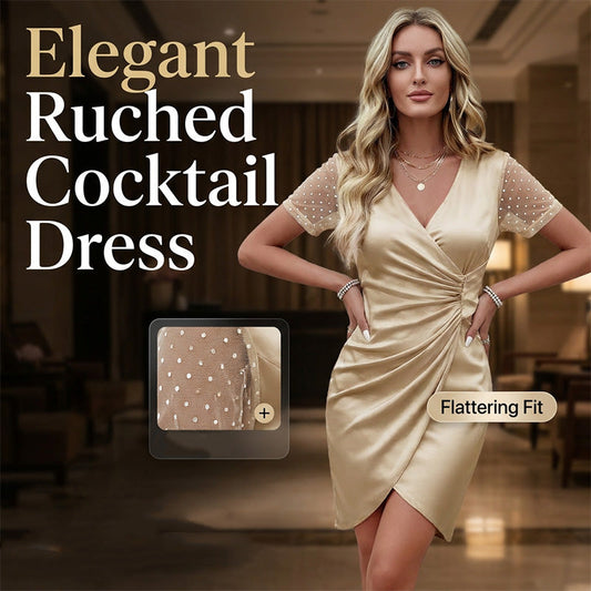 👗Women's V-Neck High Waist Cocktail Dress – Perfect For Weddings & Nights Out ✨