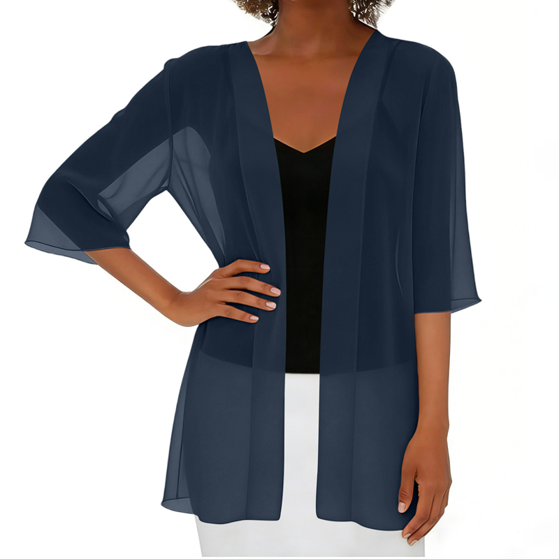 🏆LAST DAY SALE: ONLY ￡12.8!!🎁✨Women's Chiffon Open Front Cardigan Loose– Soft & Breathable🔥