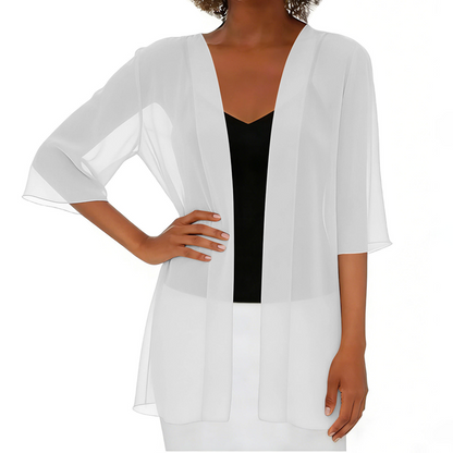 🏆LAST DAY SALE: ONLY ￡12.8!!🎁✨Women's Chiffon Open Front Cardigan Loose– Soft & Breathable🔥