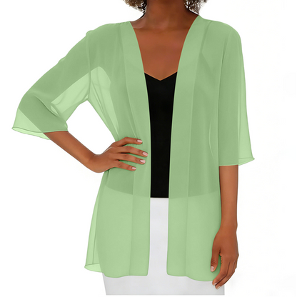 🏆LAST DAY SALE: ONLY ￡12.8!!🎁✨Women's Chiffon Open Front Cardigan Loose– Soft & Breathable🔥