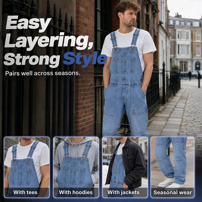 👖Men's Classic Fit Denim Overalls– Comfy, Practical & Effortlessly Stylish✨