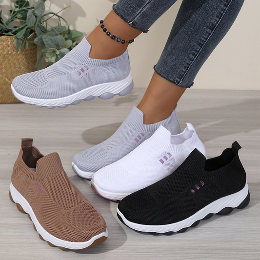 👟✨Women's Slip-On Breathable Walking Shoes– Lightweight Comfort Trainers For Everyday Wear ☁️
