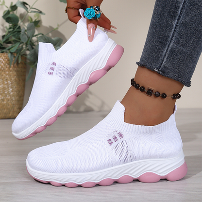 👟✨Women's Slip-On Breathable Walking Shoes– Lightweight Comfort Trainers For Everyday Wear ☁️