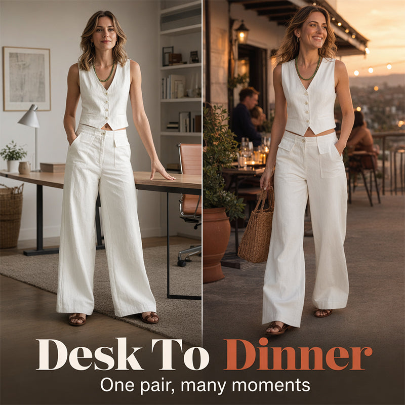 👖Lässige Leinenhose für Damen – Figurfreundlich, bequem & den ganzen Tag schick ✨