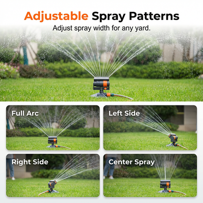 ☀️Keep Your Garden Fresh All Summer –Wide-Coverage Automatic Rotating Garden Sprinkler🌱