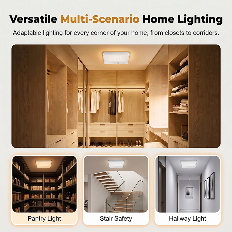 🏡💡Rechargeable Motion Sensor Ceiling Light – Hands-Free Brightness In Seconds✨
