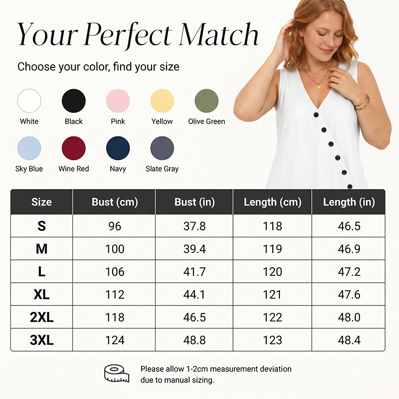 🌿✨Women's Sleeveless V-Neck Jumpsuit with Pockets – Lightweight, Flattering & Made For Comfort💃