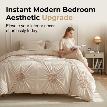 🎉 2026er Sale — Über 35.000 verkauft! 💞 Elegantes Bettbezug-Set mit Biesenfalten – Weich, stilvoll & für einen gemütlichen Schlafzimmer-Rückzugsort konzipiert 🛏️
