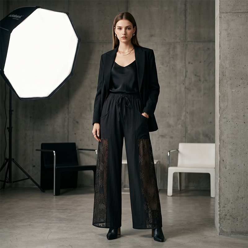 🌸Women's Flowing Lace Pants With Drawstring– Flowy, Comfortable & Effortlessly Chic✨