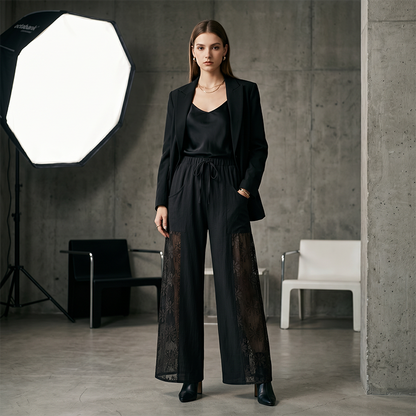 🌸Women's Flowing Lace Pants With Drawstring– Flowy, Comfortable & Effortlessly Chic✨