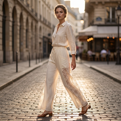 🌸Women's Flowing Lace Pants With Drawstring– Flowy, Comfortable & Effortlessly Chic✨