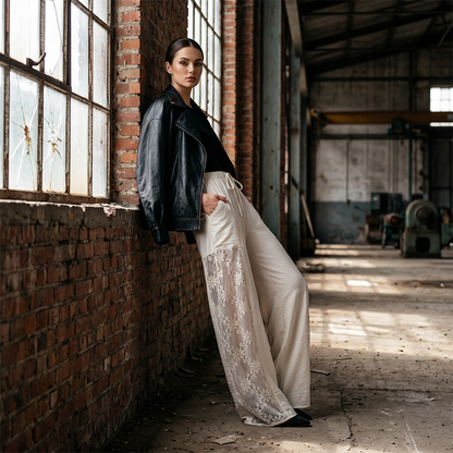 🌸Women's Flowing Lace Pants With Drawstring– Flowy, Comfortable & Effortlessly Chic✨