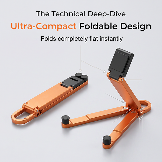 📱Mini Aluminum Phone Stand Keychain Foldable Desktop Holder – Small Gadget, Big Convenience✨