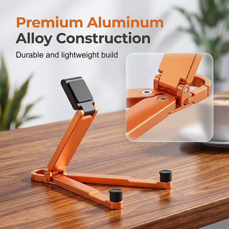 📱Mini Aluminum Phone Stand Keychain Foldable Desktop Holder – Small Gadget, Big Convenience✨