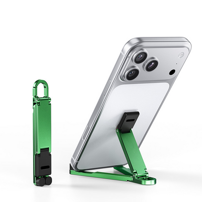 📱Mini Aluminum Phone Stand Keychain Foldable Desktop Holder – Small Gadget, Big Convenience✨
