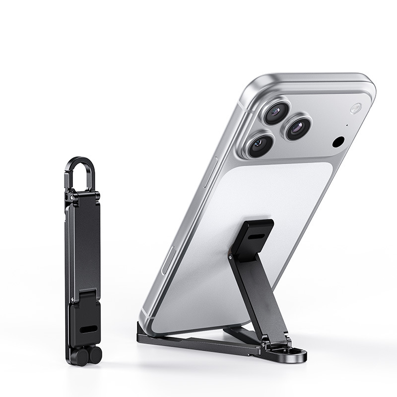 📱Mini Aluminum Phone Stand Keychain Foldable Desktop Holder – Small Gadget, Big Convenience✨