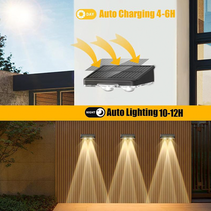 🏡☀️ Keine Stromrechnungen, nur wunderschönes Außenlicht – Solar-Außenwandleuchte – 3 Farben & Regenbogen✨