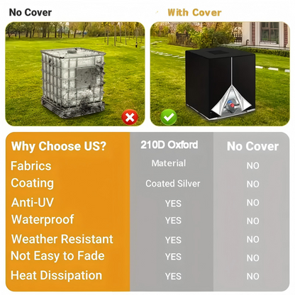 🔥Limited time 55% OFF! Safeguard your water quality! 💦Waterproof Outdoor IBC Tote Cover