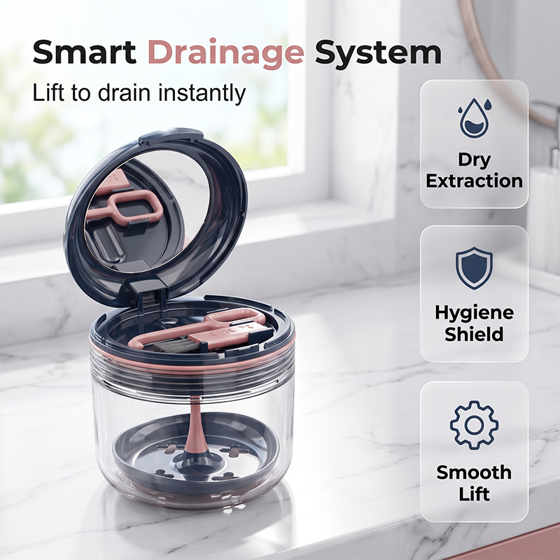 🦷Leakproof Retainer Case With Mirror Portable Aligner Soaking Box– Hygienic, Portable & Easy To Use✨