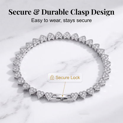 💥Begrenzte BOGO-Aktion💥✨Glänzendes Herz-Link-Armband-Set – Veredeln Sie Tag- und Nacht-Looks mühelos
