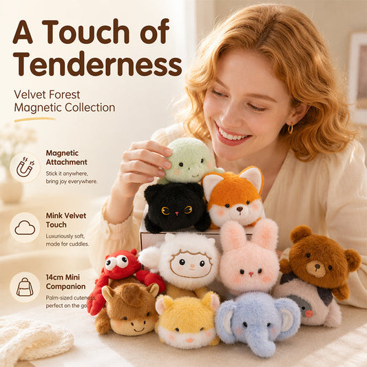 ⏳Limited-time 66% off !! Lovely Plush Fridge Magnet Doll – Ultra Soft Velvet Feel, Hidden Magnetic Design and 17 Adorable Characters ✨