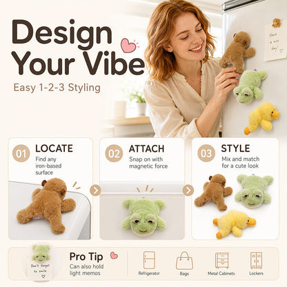 ⏳Limited-time 66% off !! Lovely Plush Fridge Magnet Doll – Ultra Soft Velvet Feel, Hidden Magnetic Design and 17 Adorable Characters ✨