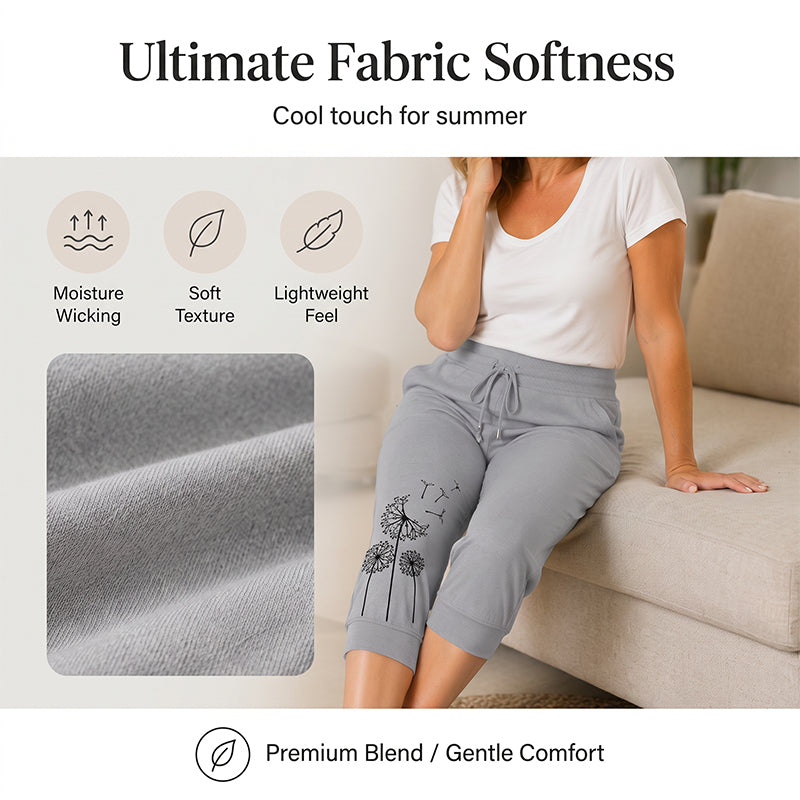 🌼🌿Women's High Waisted Drawstring Cropped Pants– Flattering Fit & Everyday Comfort ✨