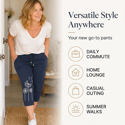 🌼🌿Women's High Waisted Drawstring Cropped Pants– Flattering Fit & Everyday Comfort ✨
