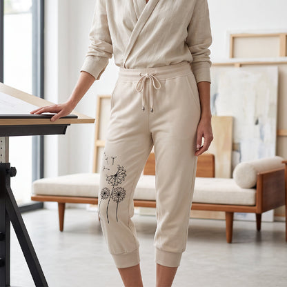 🌼🌿Women's High Waisted Drawstring Cropped Pants– Flattering Fit & Everyday Comfort ✨