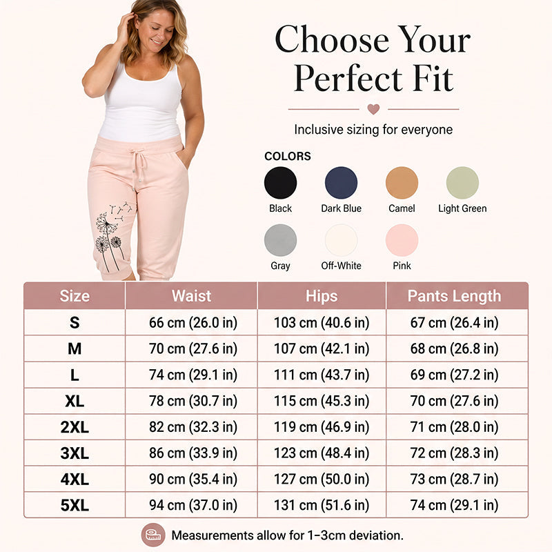 🌼🌿Women's High Waisted Drawstring Cropped Pants– Flattering Fit & Everyday Comfort ✨